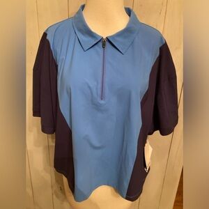 Sports Illustrated Blue Short Sleeve‎ Gym Yoga T Shirt Womens Size 2X Top NWT’s